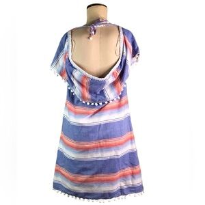 Saylor Angie Striped Dress W/Pom Poms , EUC